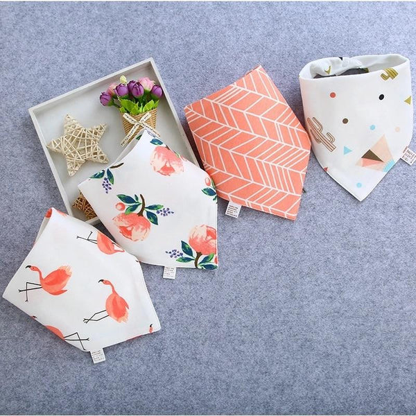 Dog Bandana Scarf Dog Accessories Personality Fruit Print Pineapple RosePattern Cotton Plaid Washable Dog Bib Cat