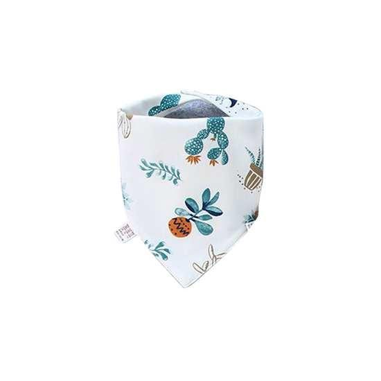 Dog Bandana Scarf Dog Accessories Personality Fruit Print Pineapple RosePattern Cotton Plaid Washable Dog Bib Cat