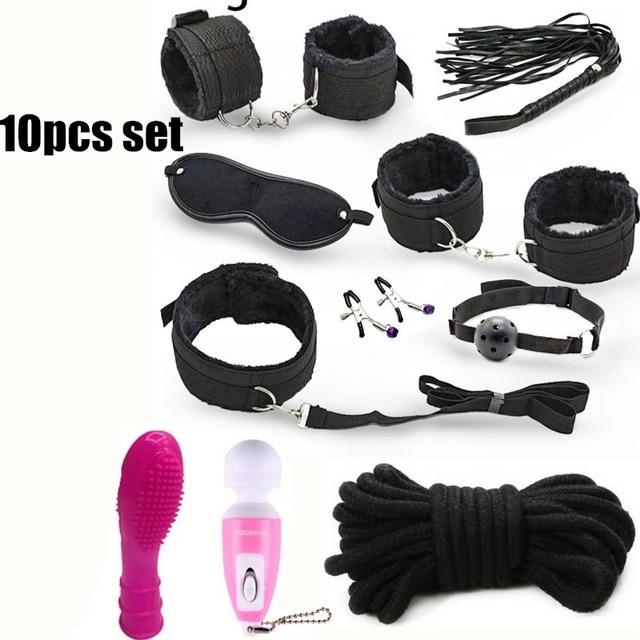 14pcs set bdsm Anal Vagina Vibrators for Women Dildo Vibrator Sex Bondage Fetish Kit Restraints Erotic Toys for Adults Couples S