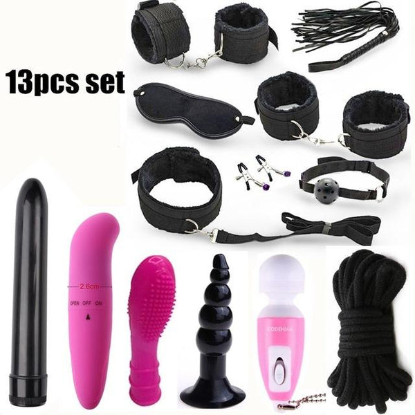 14pcs set bdsm Anal Vagina Vibrators for Women Dildo Vibrator Sex Bondage Fetish Kit Restraints Erotic Toys for Adults Couples S