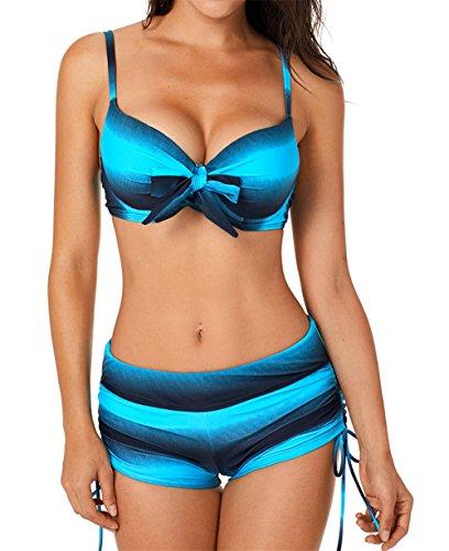 ÐºÑƒÐ¿Ð°Ð»ÑŒÐ½2019 Bikini Push Up Swimwear Women Swimsuit Plus Size Swimwear Patchwork Shorts Two-Pieces Swimming Bathing Suits Tankini