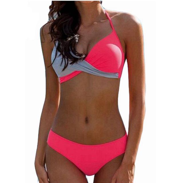 ÐºÑƒÐ¿Ð°Ð»ÑŒÐ½2019 Bikini Push Up Swimwear Women Swimsuit Plus Size Swimwear Patchwork Shorts Two-Pieces Swimming Bathing Suits Tankini