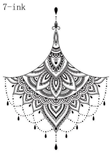 Temporary Tattoo Sticker large size body art flower Moonlight Cat God  water Transfer Fake Tattoo Flash tatto for women men