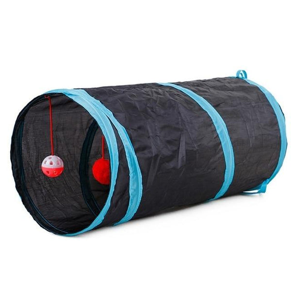 10 Color Funny Pet Tunnel Cat Play Rainbown Tunnel Brown Foldable 2 Holes Cat Tunnel Kitten Toy Bulk Toys Rabbit Tunnel Cat Cave