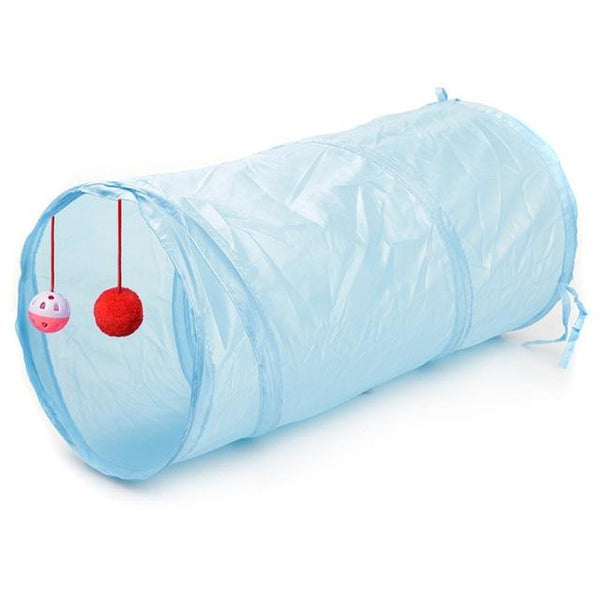 10 Color Funny Pet Tunnel Cat Play Rainbown Tunnel Brown Foldable 2 Holes Cat Tunnel Kitten Toy Bulk Toys Rabbit Tunnel Cat Cave