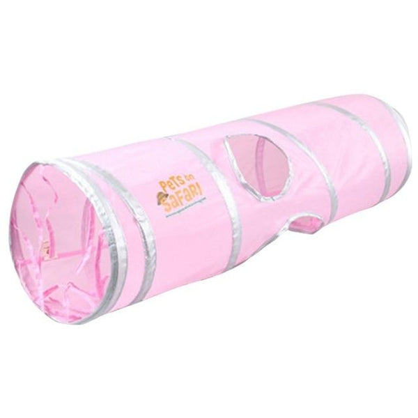 10 Color Funny Pet Tunnel Cat Play Rainbown Tunnel Brown Foldable 2 Holes Cat Tunnel Kitten Toy Bulk Toys Rabbit Tunnel Cat Cave