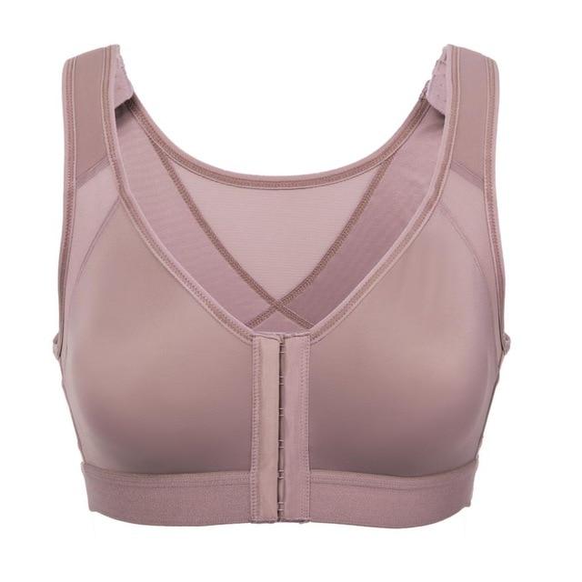 La Isla Women's Front Closure Back Support Wirefree Full Coverage Bra