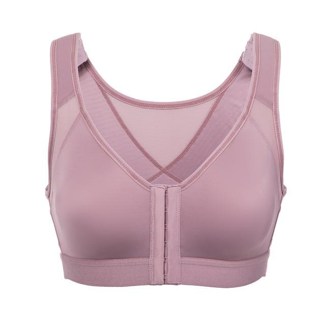 La Isla Women's Front Closure Back Support Wirefree Full Coverage Bra
