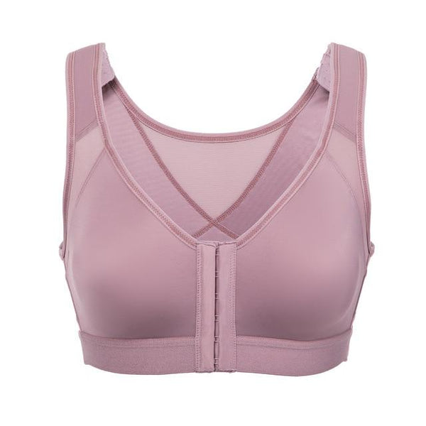 La Isla Women's Front Closure Back Support Wirefree Full Coverage Bra