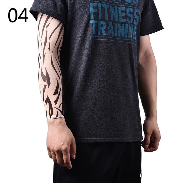 New Fake Temporary Tattoo Sleeves Tattoos Full Long Slip On Arm Tattoo Sleeve Kit Men Elastic Nylon Glove Tattoos