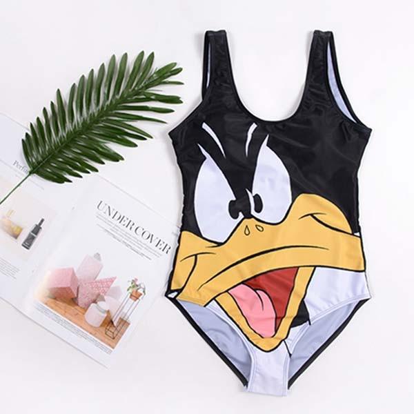 2019 New Sexy Women One Piece Swimsuit 3D Print cartoon Strap Backless Swimsuit Bathing Suit Summer Beachwear Monokini Swimsuit