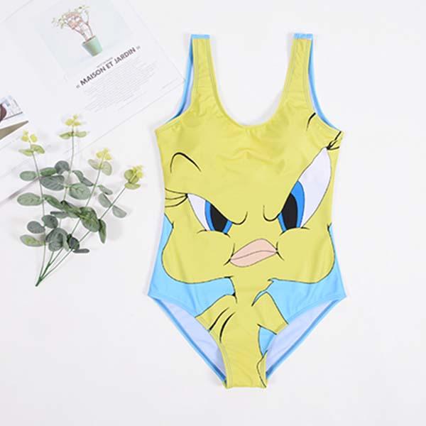 2019 New Sexy Women One Piece Swimsuit 3D Print cartoon Strap Backless Swimsuit Bathing Suit Summer Beachwear Monokini Swimsuit