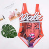 2019 New Sexy Women One Piece Swimsuit 3D Print cartoon Strap Backless Swimsuit Bathing Suit Summer Beachwear Monokini Swimsuit