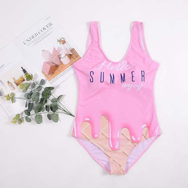 2019 New Sexy Women One Piece Swimsuit 3D Print cartoon Strap Backless Swimsuit Bathing Suit Summer Beachwear Monokini Swimsuit