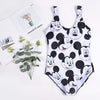 2019 New Sexy Women One Piece Swimsuit 3D Print cartoon Strap Backless Swimsuit Bathing Suit Summer Beachwear Monokini Swimsuit