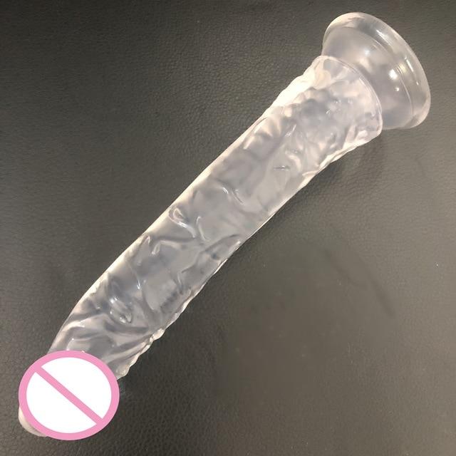 Erotic Soft Jelly Dildo Realistic Bullet Vibrator Anal Dildo Strap On Big Penis Suction Cup Toys for Adult Sex Toys for Woman