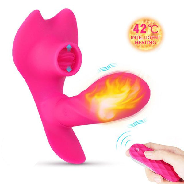 Beilile Wearable Vibrator for Women Oral Sex Tongue Licking Toys for Adults Remote Control Panties Lay On Dildo USB Charging