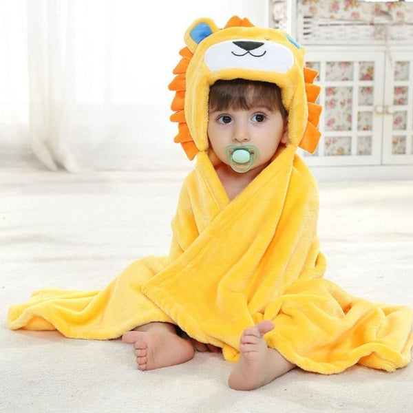Cute Animal Baby Bathrobe Comfortable Babies Blanket Kids Hooded Bathrobe Toddler Baby Bath Towel Kids Bath Robe Washcloth