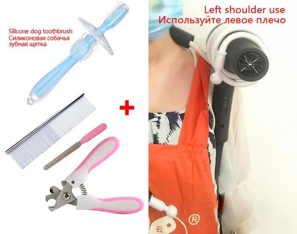 Hanging neck dog hair dryer bracket, Pet beautician grooming dedicated anti-crooked neck, Dog accessories effort and ease stents