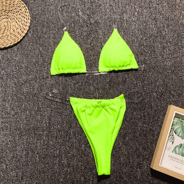 NewAsia Bikini 2019 Swimwear Women Beach Set  Sexy Beachwear Two Piece Set Thong Push Up Padded Bathing Set Summer Monokini
