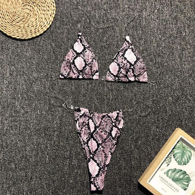NewAsia Bikini 2019 Swimwear Women Beach Set  Sexy Beachwear Two Piece Set Thong Push Up Padded Bathing Set Summer Monokini