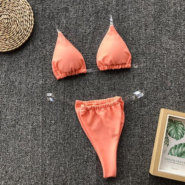 NewAsia Bikini 2019 Swimwear Women Beach Set  Sexy Beachwear Two Piece Set Thong Push Up Padded Bathing Set Summer Monokini