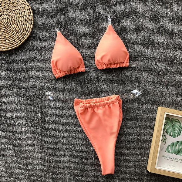 NewAsia Bikini 2019 Swimwear Women Beach Set  Sexy Beachwear Two Piece Set Thong Push Up Padded Bathing Set Summer Monokini