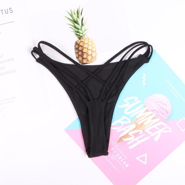 Thong Sexy One Piece Swimsuit Women Monokini Solid Fused Swimwear Women One Piece Backless White Bathing Suit Women 2019