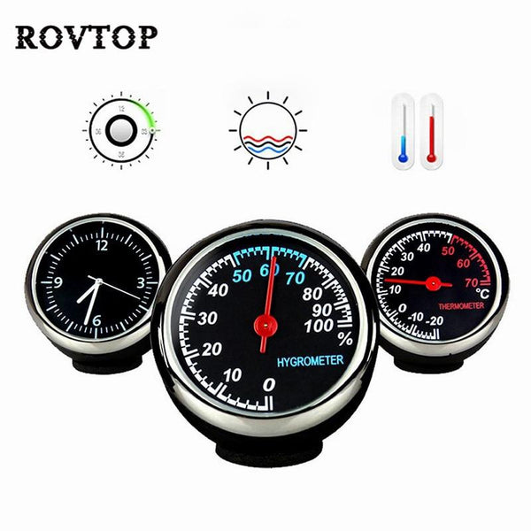 Table Classic Car Dashboard Digital Clock Auto Watch Automotive Thermometer Hygrometer Clock Car Decoration Ornaments #3