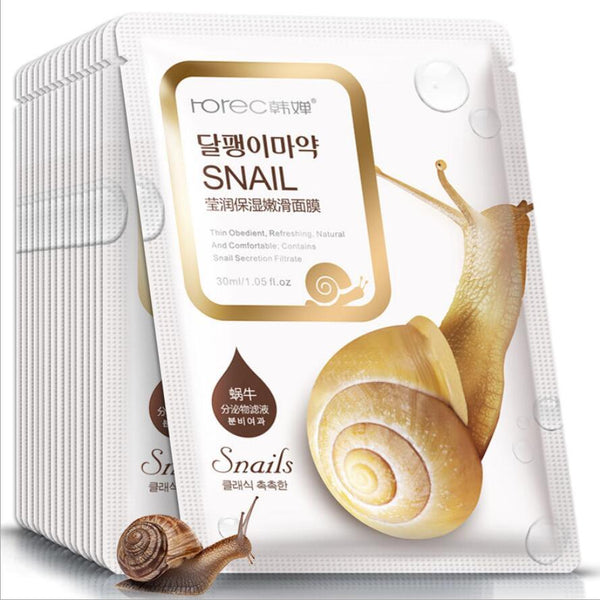 BIOAQUA Snail Skin Care Facial Mask Moisturizing Whitening Oil Control Blackhead Remover Shrink Pore Seaweed Mask Face Skin Care