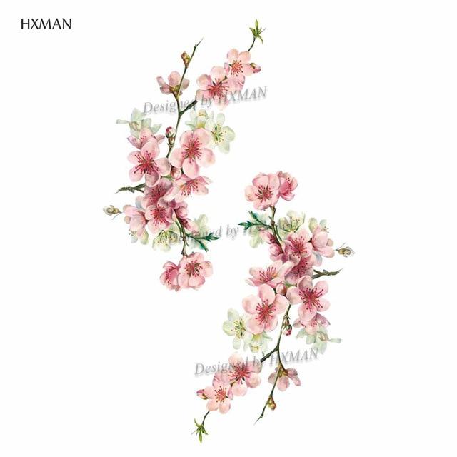 HXMAN Flower Temporary Tattoo Sticker Waterproof Fashion Women Face Fake Body Art  Children Adult Hand Tattoos 10.5X6cm P-101