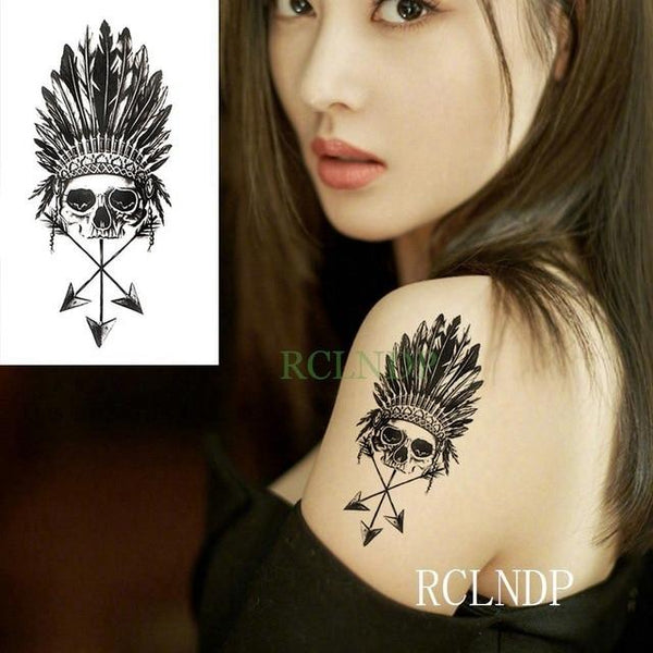 Waterproof Temporary Tattoo Sticker Sun Moon Fake Tatto Flash Tatoo Tatouage hand foot arm For Men Women girl