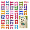 10/20/30pcs Dog Grooming Bows mix 30colours Cat dog Hair Bows Small Pog Grooming Accessories Dog Hair Rubber Bands Pet Supplier