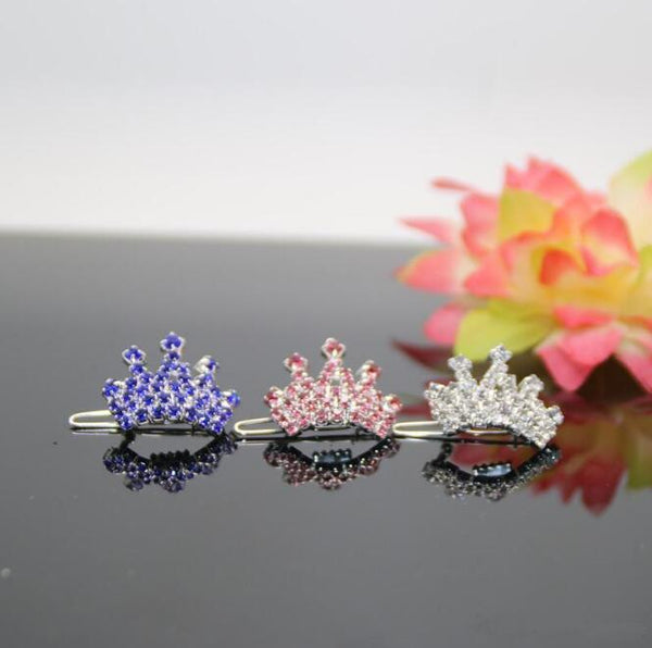 Rhinestone Crown Hairpin Child Hair Accessories Girl Headwear Pet Dog Accessories