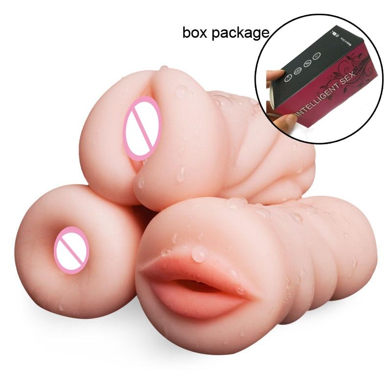 Sex Toys for Men 4D Realistic Deep Throat Male Masturbator Silicone Artificial Vagina Mouth Anal Erotic Oral Sex Pussy Mens Cap