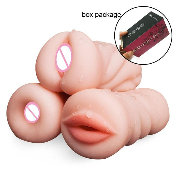 Sex Toys for Men 4D Realistic Deep Throat Male Masturbator Silicone Artificial Vagina Mouth Anal Erotic Oral Sex Pussy Mens Cap