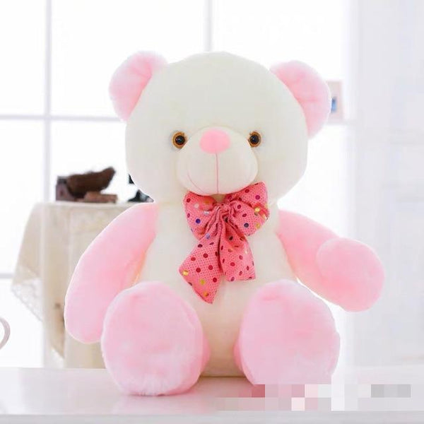 32/50cm Big Colorful Glowing Teddy Bear Luminous Plush Toys Kawaii Light Up Led Teddy Bear Stuffed Toys Doll Kids Christmas Gift