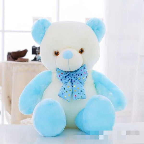 32/50cm Big Colorful Glowing Teddy Bear Luminous Plush Toys Kawaii Light Up Led Teddy Bear Stuffed Toys Doll Kids Christmas Gift