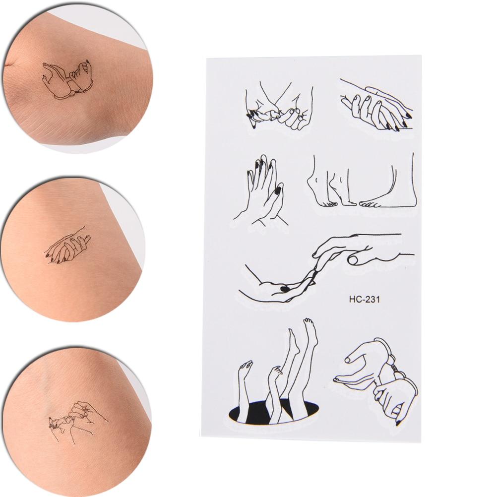 10.5*6cm 1 Sheet of Temporary Tattoo Sticker Fake Flash Tattoo Sticker Fingers Toes Body Art Sexy Waterproof Temporary Tattoo