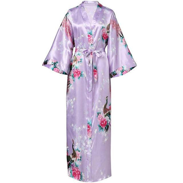 Sexy Women Long Robe With Pocket Wedding Bride Bridesmaid Dressing Gown Rayon Kimono Bathrobe Large Size S-XXXL Night Dress