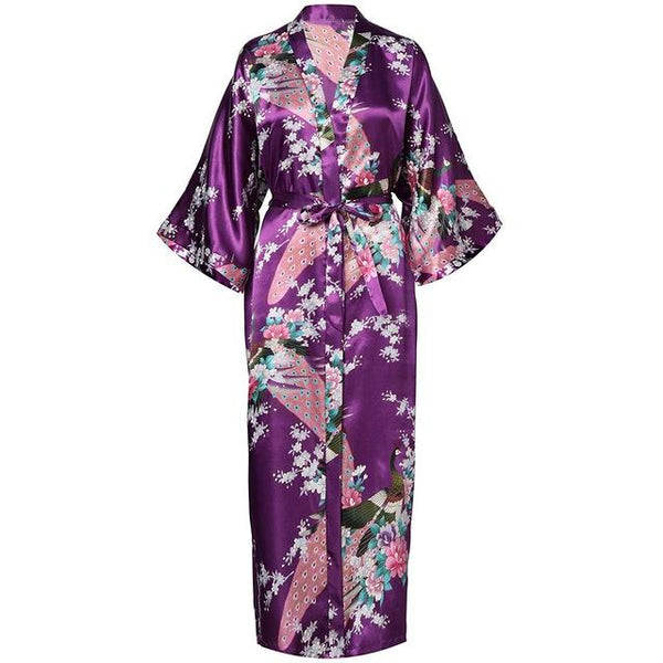 Sexy Women Long Robe With Pocket Wedding Bride Bridesmaid Dressing Gown Rayon Kimono Bathrobe Large Size S-XXXL Night Dress