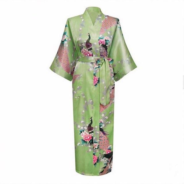 Sexy Women Long Robe With Pocket Wedding Bride Bridesmaid Dressing Gown Rayon Kimono Bathrobe Large Size S-XXXL Night Dress