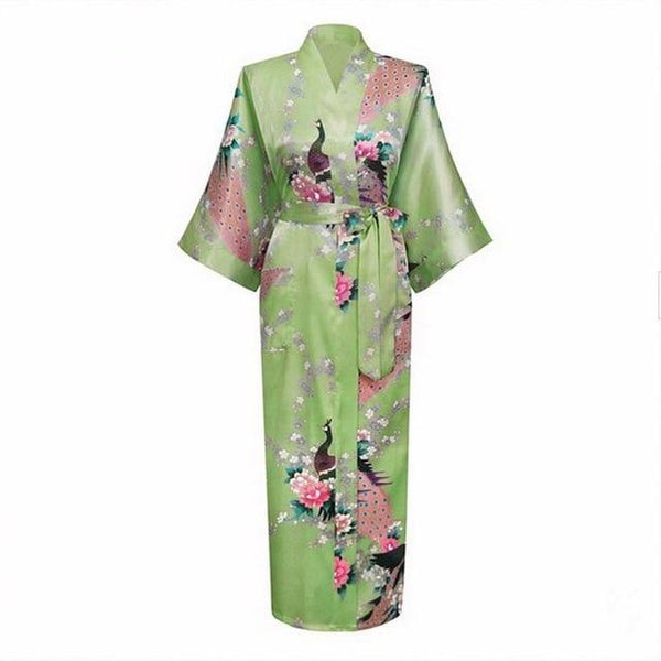Sexy Women Long Robe With Pocket Wedding Bride Bridesmaid Dressing Gown Rayon Kimono Bathrobe Large Size S-XXXL Night Dress