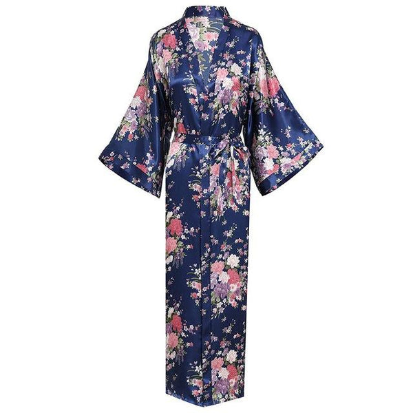 Sexy Women Long Robe With Pocket Wedding Bride Bridesmaid Dressing Gown Rayon Kimono Bathrobe Large Size S-XXXL Night Dress