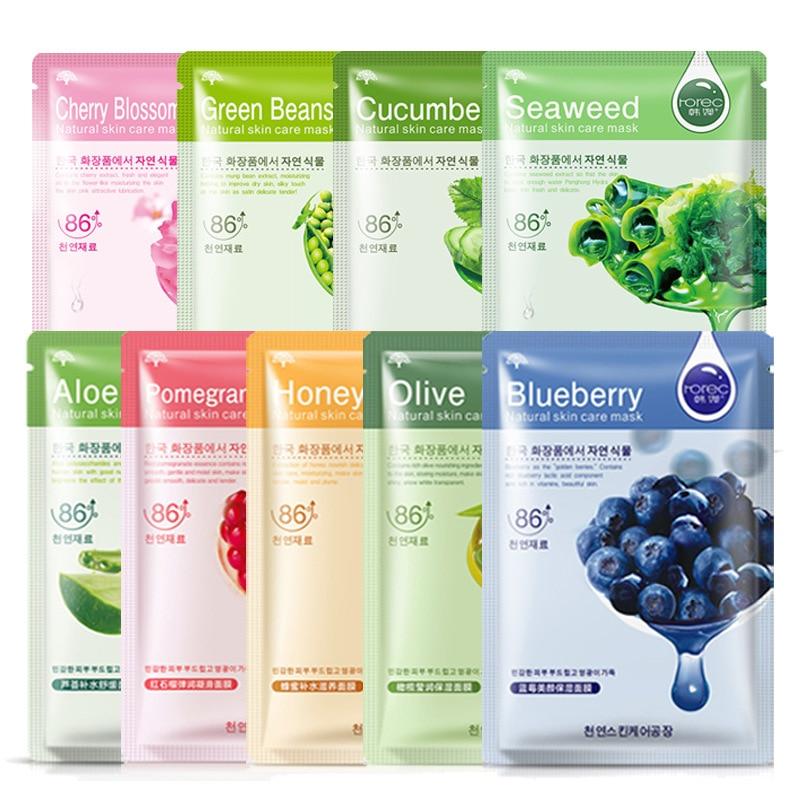 Face Skin Care Moisturizer Face Masks Natural Plant Facial Mask Whitening Oil Control Wrapped Mask Aloe Vera Honey Facial Masks