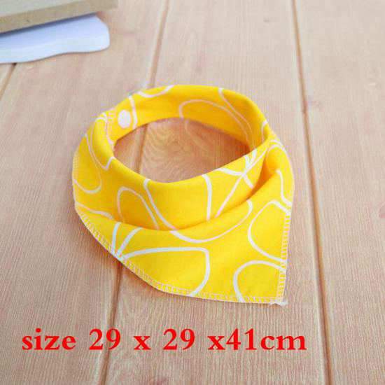 Dog Bandana Scarf Dog Accessories Personality Fruit Print Pineapple RosePattern Cotton Plaid Washable Dog Bib Cat