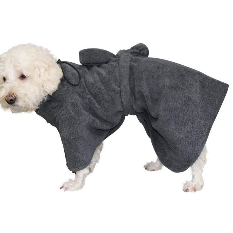 Pet Super Absorbent Bathrobe Warm Dog Clothes Drying Towel for Golden Teddy Small Medium Large Dogs