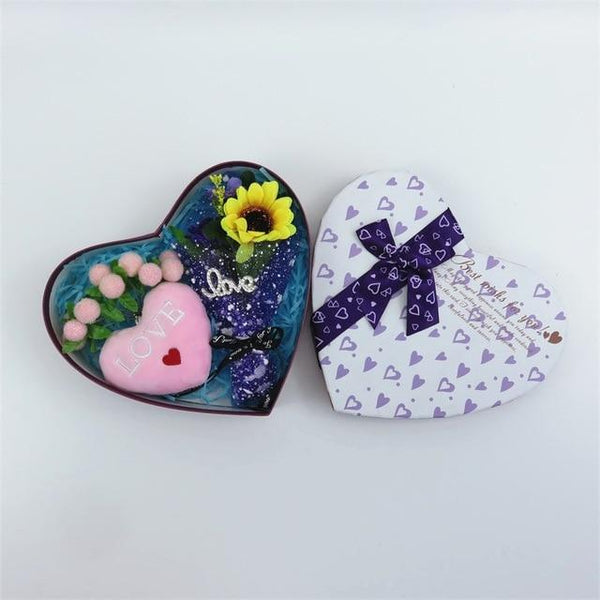 Cartoon stitch sunflower plush toys with Artificial flowers creative bouquet home decoration Valentine's Christmas gifts