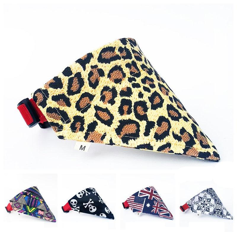 Pet Scarf Cat Dog Puppy Bandana Bibs Adjustable Canvas Scarfs Small Medium Large Dog Collar Drool Dribble Bibs Pet Accessories