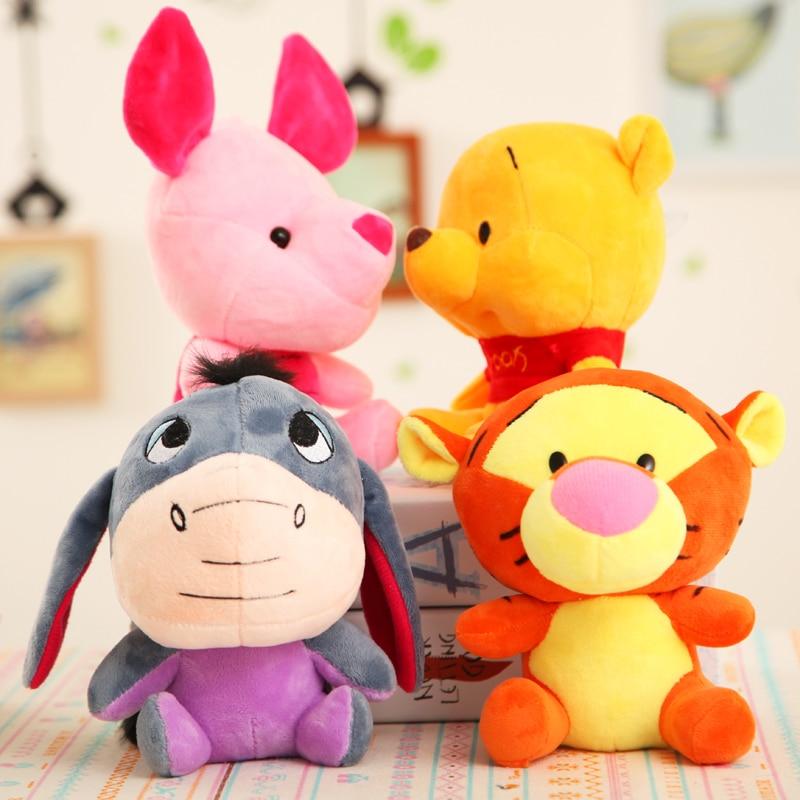 10 cm Plush Pendant Bear Tiger donkey Stuffed Cartoon Toy For Children Backpack small pendant keychain